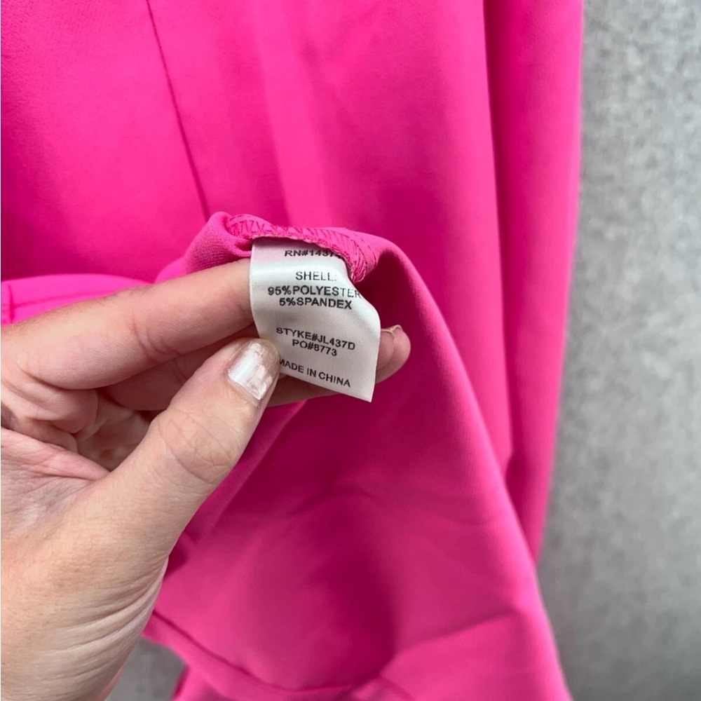 Elegant Fuchsia Ruffle Mini Dress - Picture 7 of 10